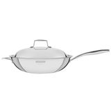 Panela Wok Tramontina Grano Em Aço Inox Corpo Triplo Com Tampa E Cabo 32 Cm 5,2 L 62158320