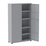 Armario De Aço 2 Portas Ch26 200x118x40 Ap403sl Cinza Pandin