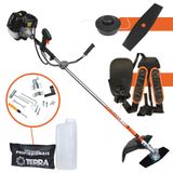 Máquina De Cortar Grama Á Gasolina Grh520 Roçadeira Terra Profissional 52cc 2,5hp Alta Potencia E Economia Com Partida Leve E De Fácil Aceleração