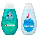 Kit Shampoo Johnson&#39;s Kids Blackinho Poderoso 400ml E Condicionador Johnson&#39;s Cheirinho Prolongado 200ml