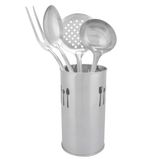 Conjunto De Utensílios Aço Inox Com Copo 5 Peças Wincy