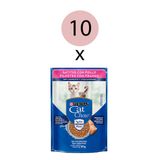 Kit 10 Ração Úmida Nestlé Purina Cat Chow Filhotes Frango Ao Molho Sachê 85g