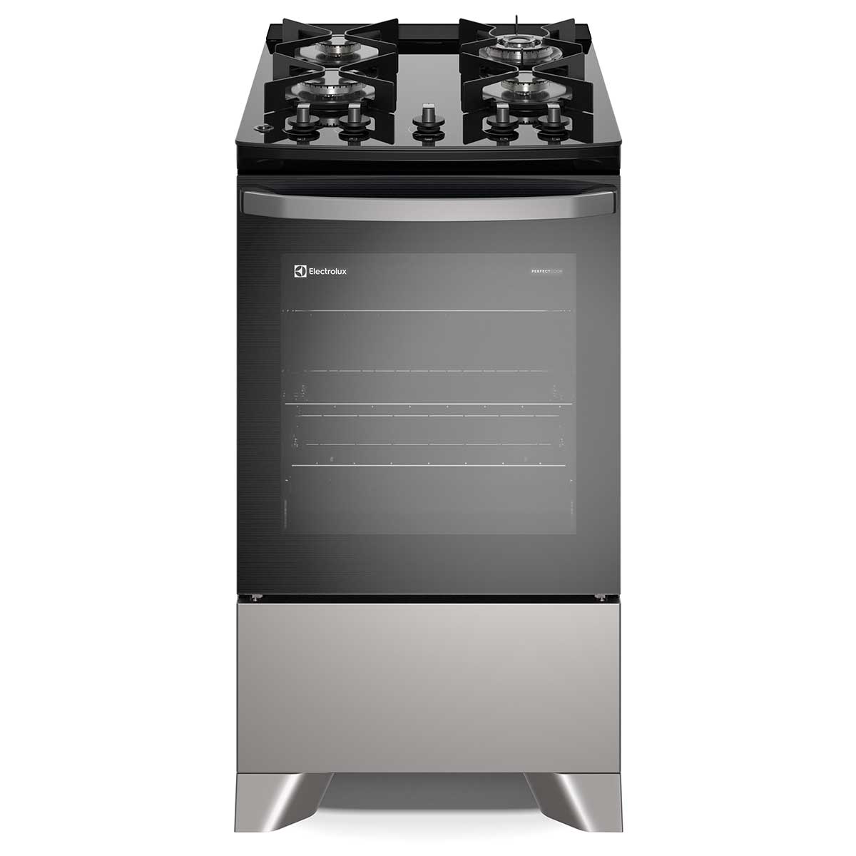 Fogão Electrolux 4 bocas Efficient com PerfectCook Prata (FE4GS)