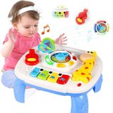 Brinquedos Para Bebês De 6 A 12 Meses, Mesa De Aprendizagem Musical Brinquedos Para 12 Meninos De 3 Anos Meninas Educação Infantil Centro De