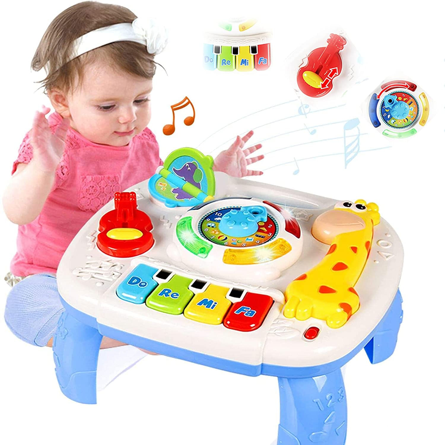 Brinquedos Para Bebês De 6 A 12 Meses, Mesa De Aprendizagem Musical Brinquedos Para 12 Meninos De 3 Anos Meninas Educação Infantil Centro De