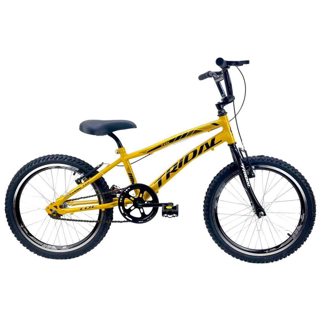Bicicleta Aro 20 Infantil Cross Tridal Bike - Amarelo - 14