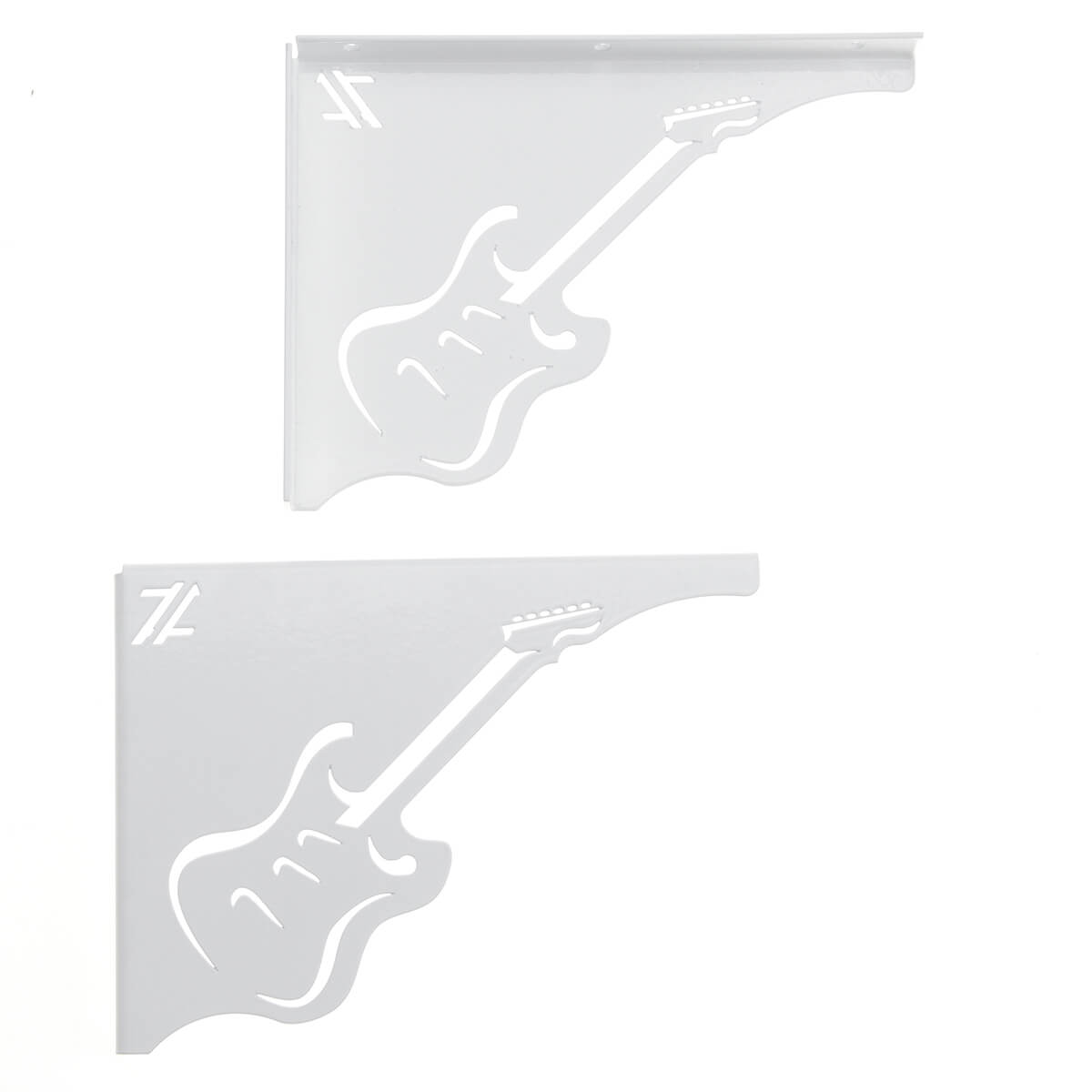 Par Mãos Francesas Decorativas 20cm Música Guitarra Branco Aço Zarg