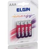 Pilhas Recarregável AA (pequena) Energy 2700 Mah Elgin 4 Unid