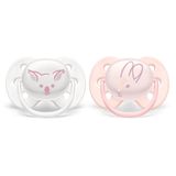 Chupeta Ultra Soft 0-6m Philips Avent - Scf222/04 - Branco