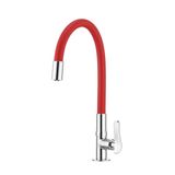 Torneira para Cozinha de Mesa Bica Flexível R27 Vermelha