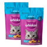 Kit 2 Petisco Para Gato Whiskas Pelo Saudável 40g