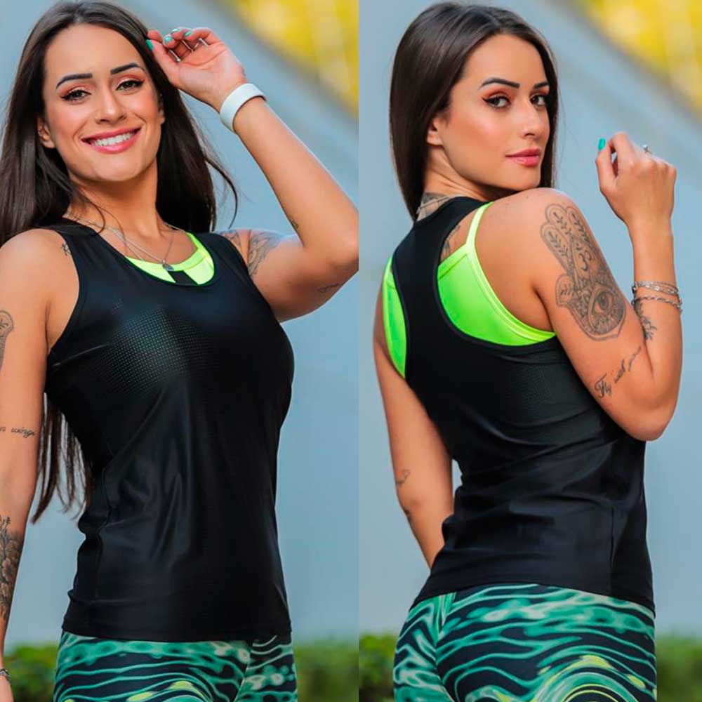 Regata Feminina De Academia Fitness Tecnologia Dry Original