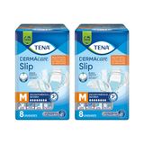 Kit 2 Fralda Geriátrica Tena Dermacare Slip Ultra M com 8 un cada