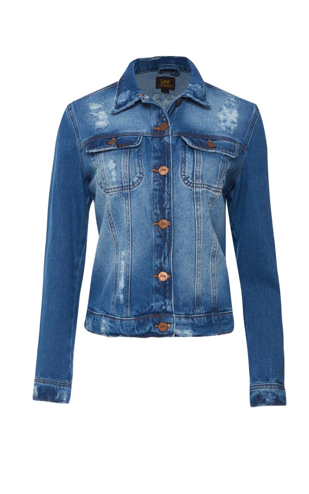 Jaqueta Jeans Feminina Puidos 100% Algodão Lee - Blue - G