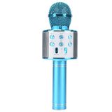 Microfone Bluetooth Karaoke Wireless Azul