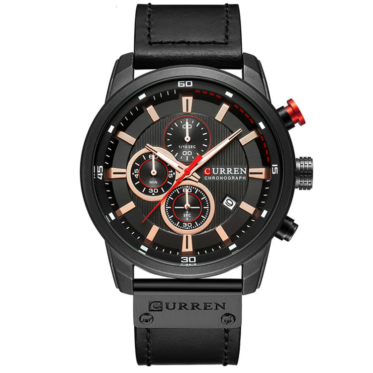 Relógio Masculino Curren Technos 8291 Preto