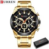 Relógio Masculino Curren Technos 8361 Dourado