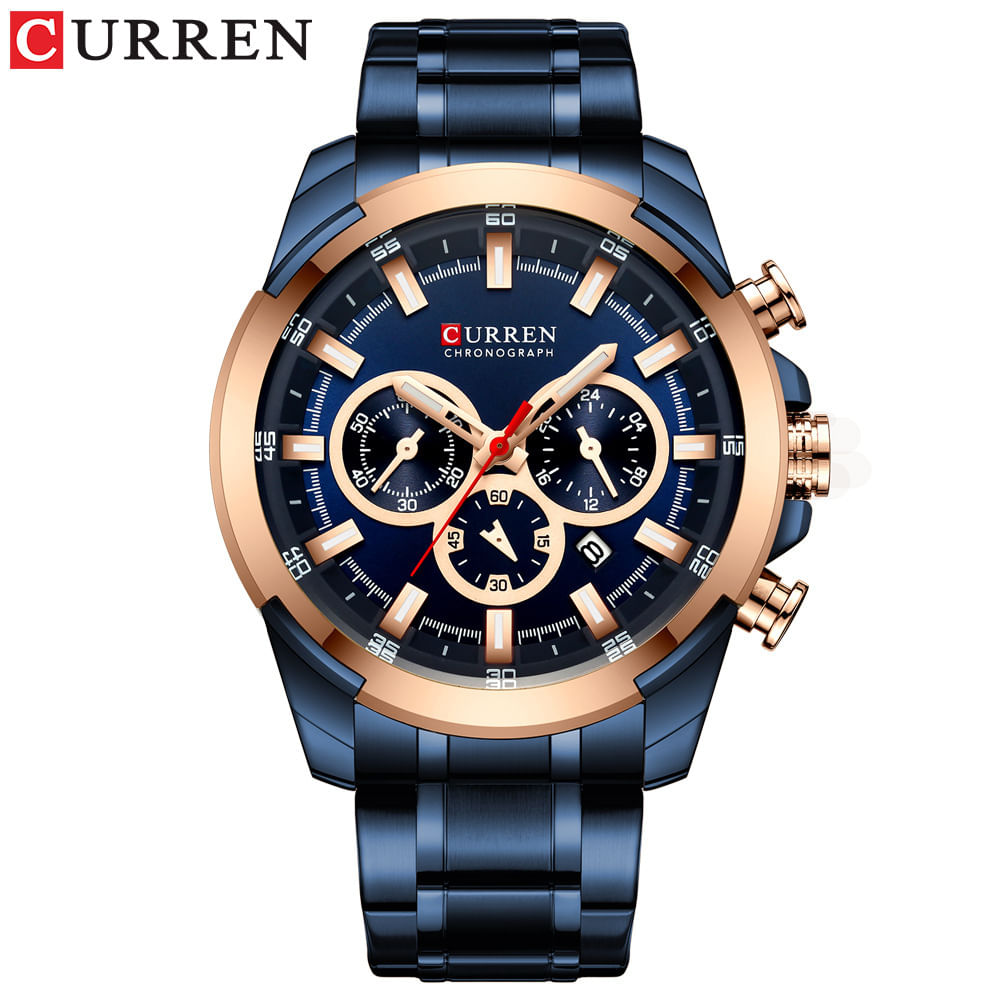 Relógio Masculino Curren Technos 8361 Azul