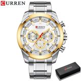 Relógio Masculino Curren Technos 8361 Com Fundo Branco