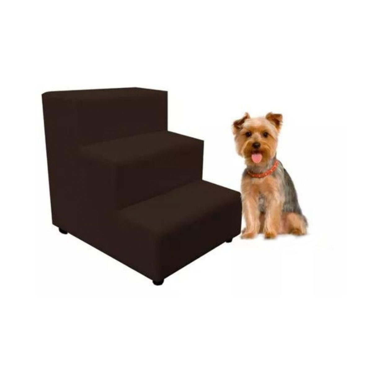 Escada Escadinha Pet Cachorro 3 Degraus Rampa Suede Dog