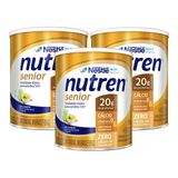 Nutren Senior Sem Sabor Suplemento Alimentar 740g | Kit Com Três Unidades