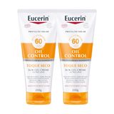 Kit 2 Eucerin Sun Toque Seco Fps 60 Protetor Solar Gel-creme 200ml