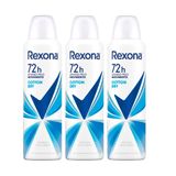 Kit 3 Desodorante Rexona Cotton Dry Aerosol Antitranspirante 48h 150ml