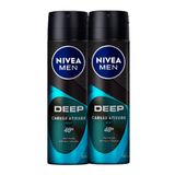 Kit 2 Desodorante Nivea Men Deep Antitranspirante Carvão Ativado Beat Aerossol 150ml