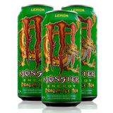 Kit 3 Energético Monster Energy Dragon Ice Tea Lemon 473ml