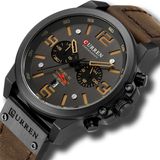 Relógio Masculino Curren Technos 8314 Preto E Amarelo