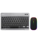 Kit Teclado E Mouse Bluetooth 3 Em 1 Goojodoq M02 Cinza