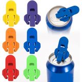 Manual Easy Can Opener, 6 Pcs Color Soda Beer Can Opener Beverage Can Protector, Premium Plastic Shields Tab Openers For Pop, Cover Beer Ou