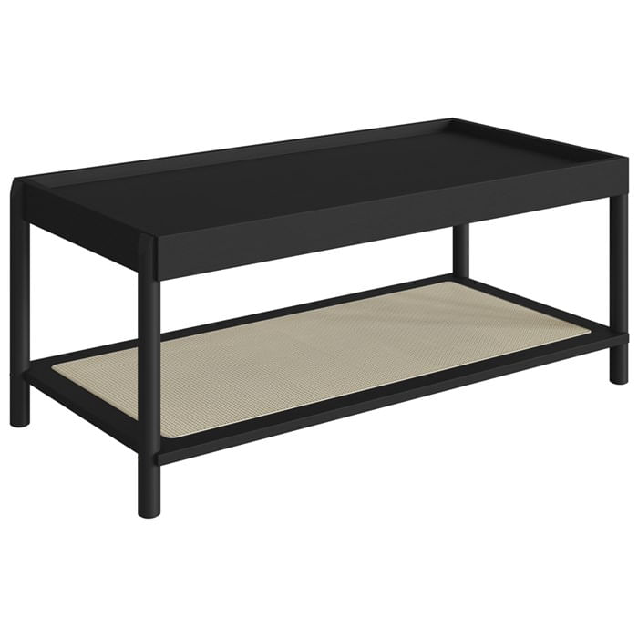 Mesa De Centro 93 Cm Pes Madeira Oslo 27961 Nero Artesano