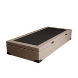 Base Para Cama Box Solteiro Martin Premium Com Baú Linho (47x88x188 Cm) Cru