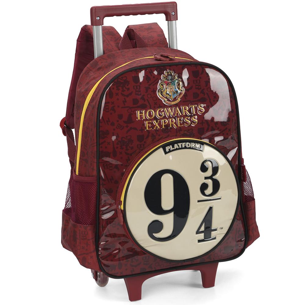 Mochila De Rodinhas Com Alça Luxcel Harry Potter Vinho