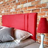 Cabeceira Painel Siena  Suede Liso Vermelho King 195 x 60