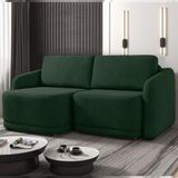 Sofá Cama Modulado Retrátil E Reclinável Decorativo Varsóvia 176cm Veludo Verde G33 - Gran Belo