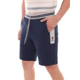 Bermuda Masculina Moletom Estampa Sortida Azul Marinho