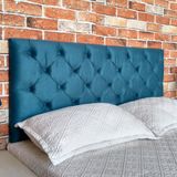 Cabeceira Painel Capitonê Casal 140 x 80 Suede Azul Royal