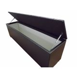 Recamier Baú Capitonê Corino Preto King