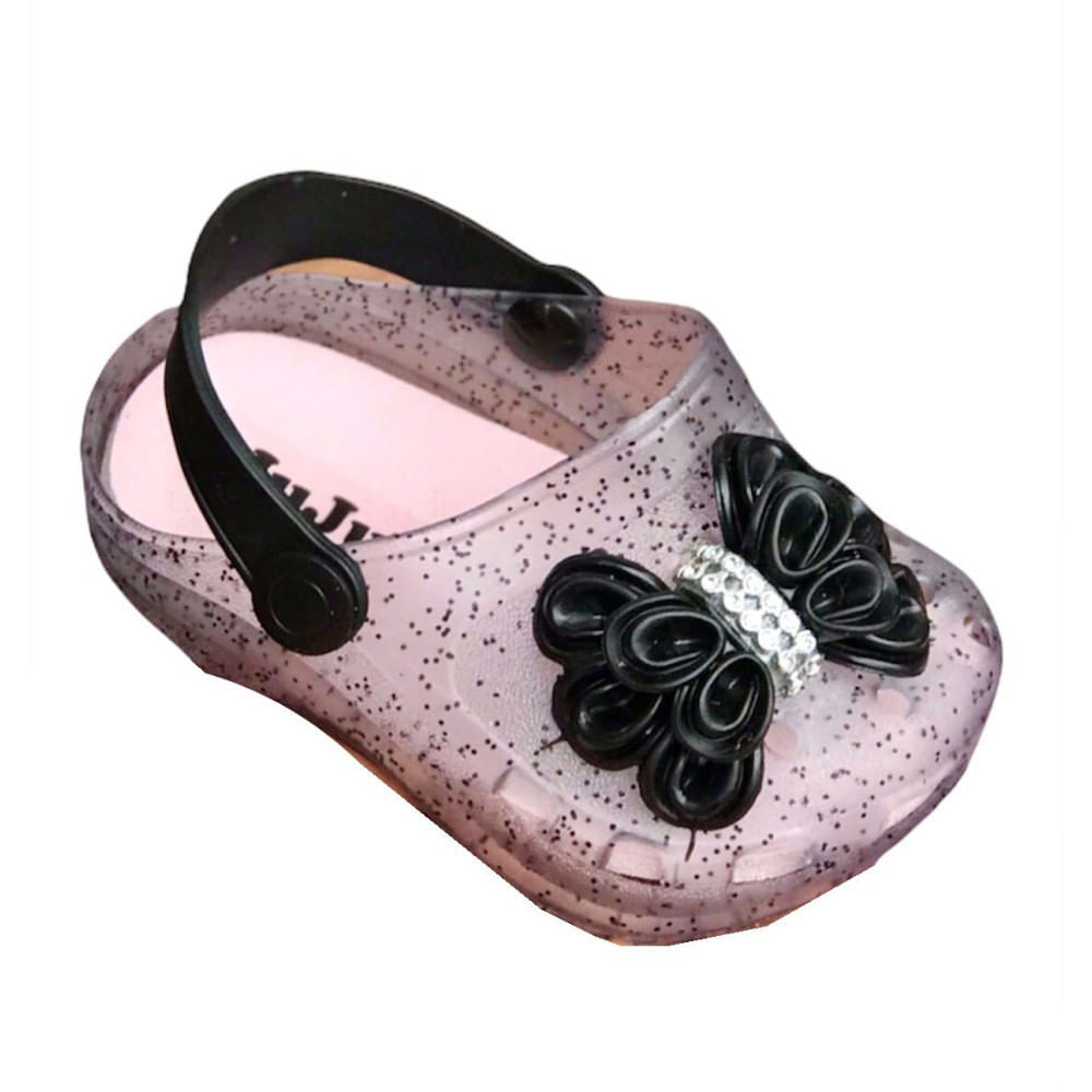 Babuche Infantil Feminina Laço Strass Juju