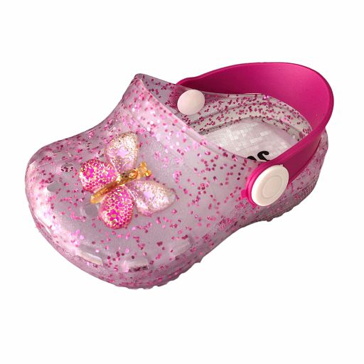 Babuche Infantil Feminina Borboleta Glitter Juju