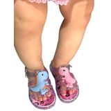 Sandália Papete Infantil Meninas Bebê Dino