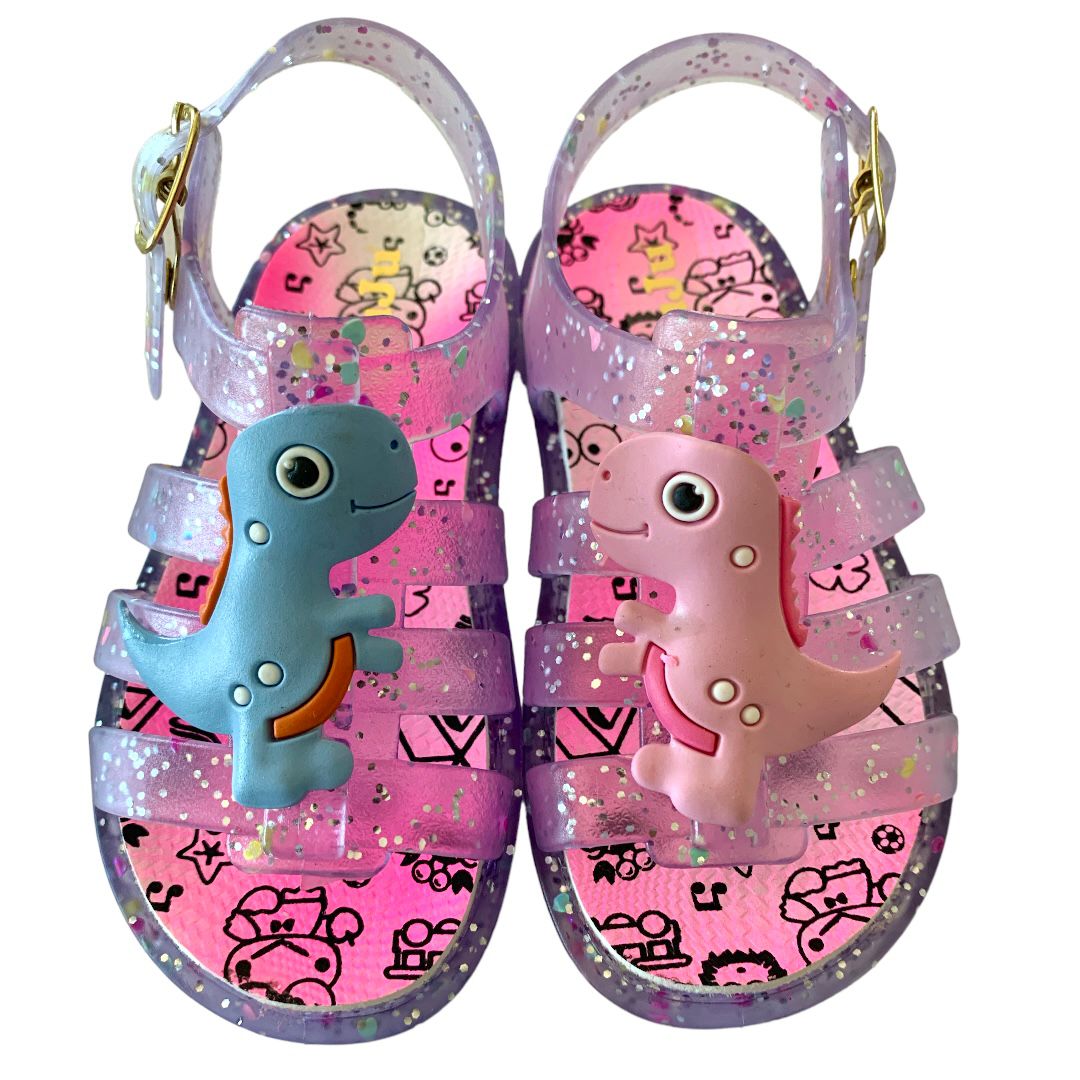 Sandália Papete Infantil Meninas Bebê Dino