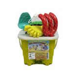 Kit Praia Balde Castelo Quadrado 12cm Bel - Amarelo