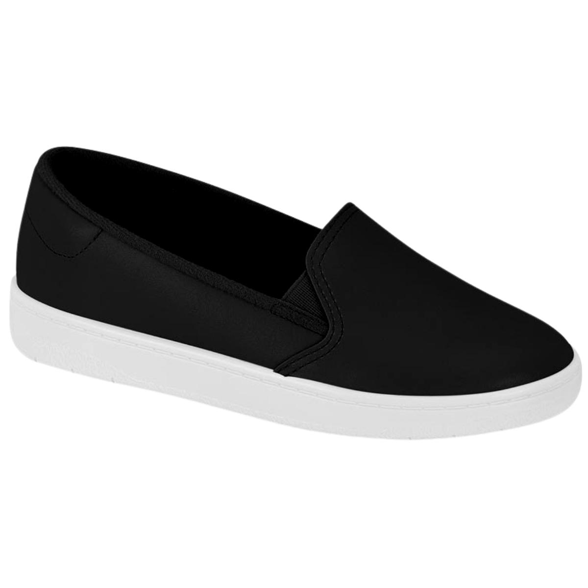 Tênis Infantil Meninas Slip On Conforto Molekinha 2554.115.7800 - Preto - 30