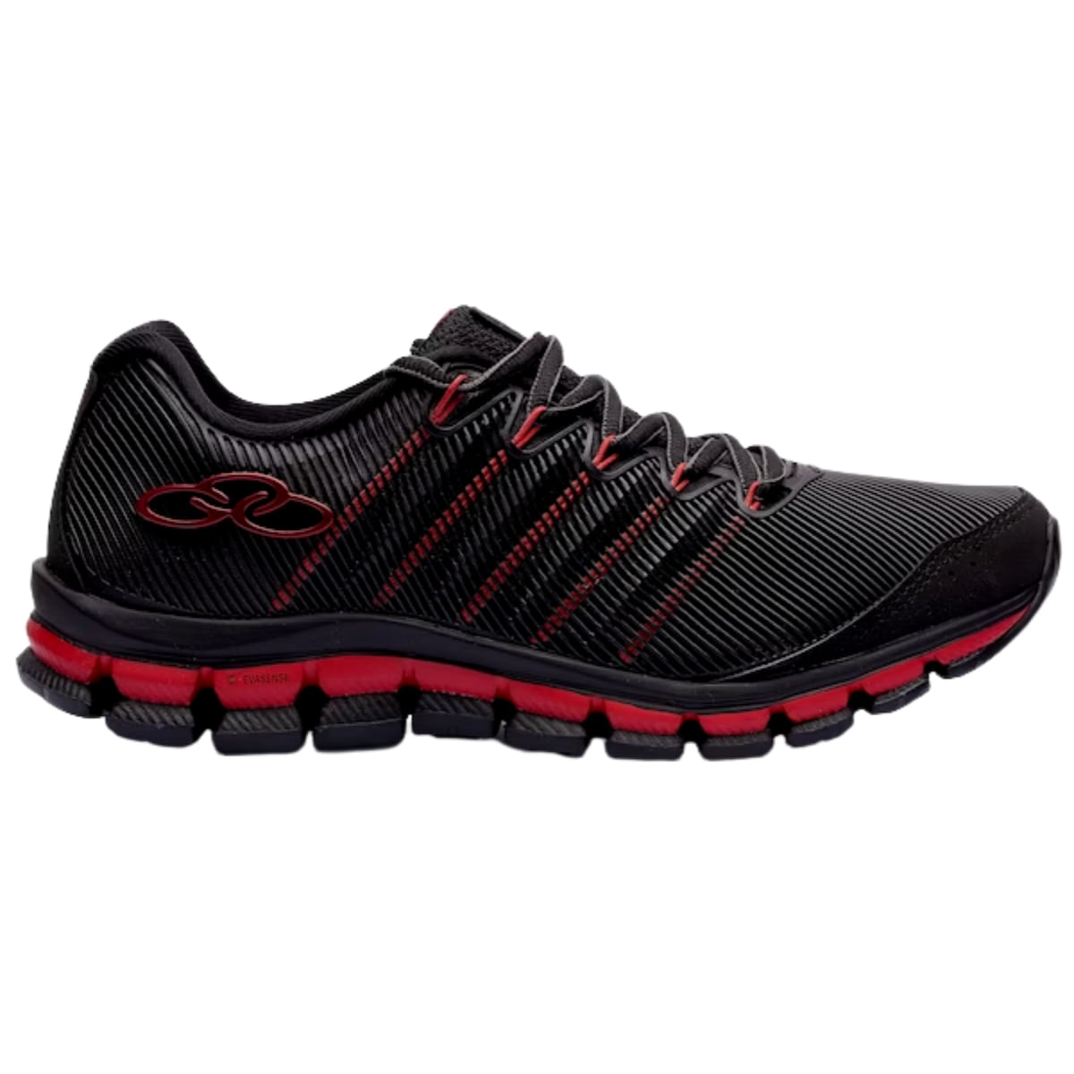 Tênis Masculino Esportivo Olympikus Dynamic 343   - Preto/vermelho - 41