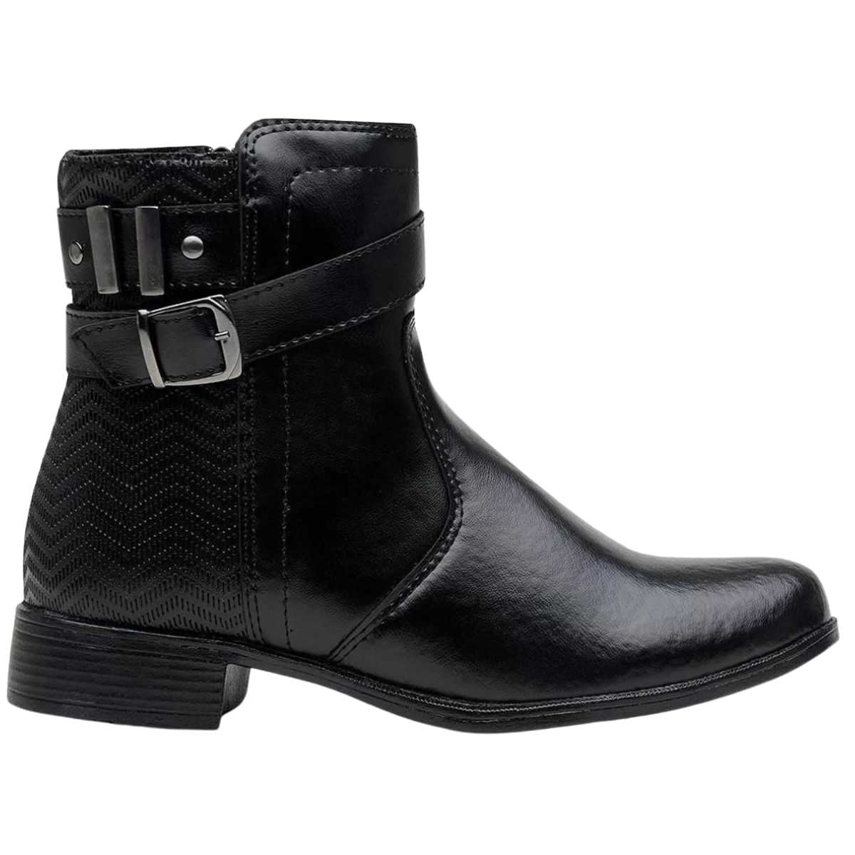 Bota Coturno Feminino Cano Curto Conforto Dona Beja 210 - Preto - 35