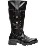 Bota Feminino Montaria Cano Longo Conforto Dona Beja 722 Salto Baixo - Preto - 39