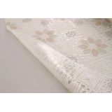 Toalha De Mesa Em Rolo 50cm X 20m Branco Flor V2